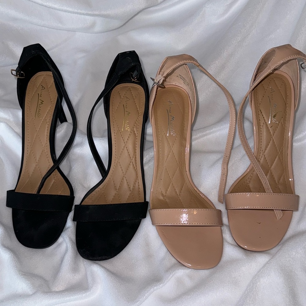 2 pairs Anne Michelle strap heels